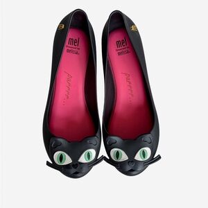 Melissa Kids Black Cat Dress Shoes